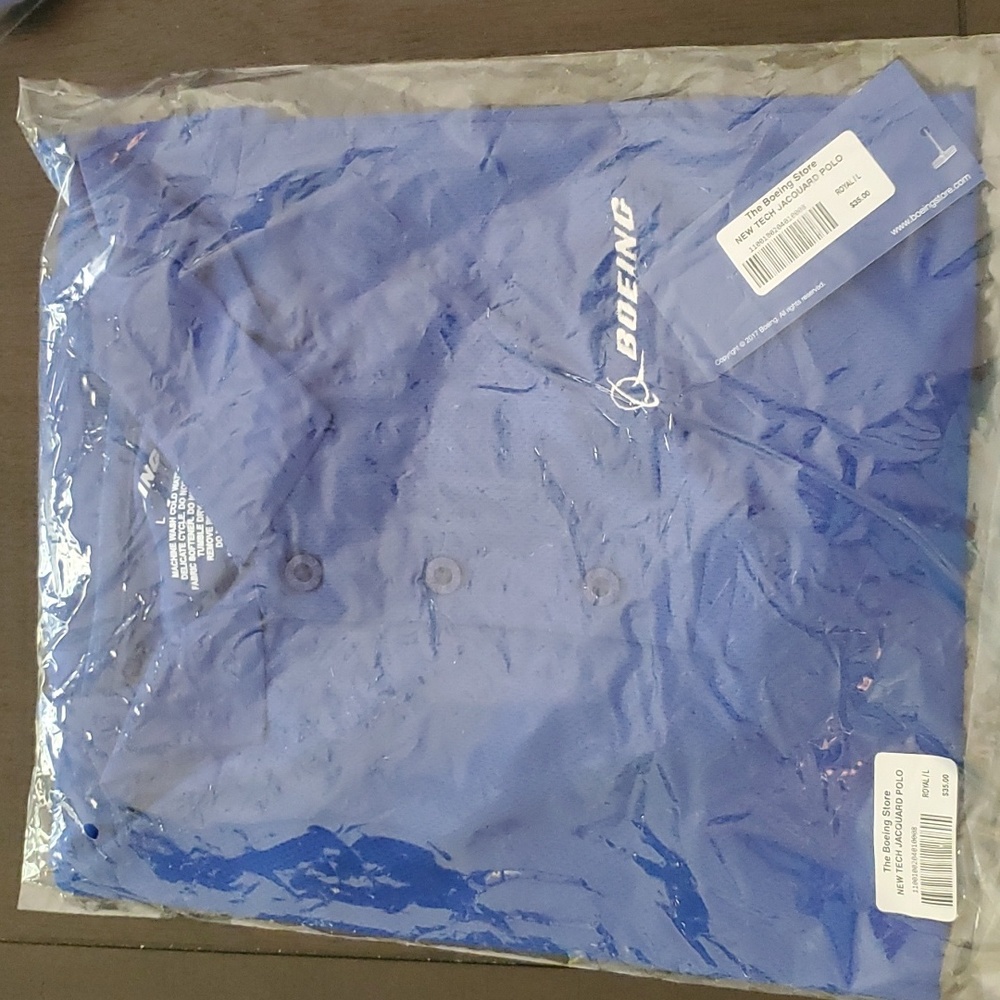 The Boeing Company Jacquard Golf Shirts, all 4 shirts